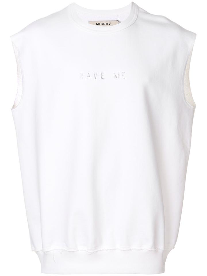 Misbhv Rave Me Sleeveless Sweatshirt - White