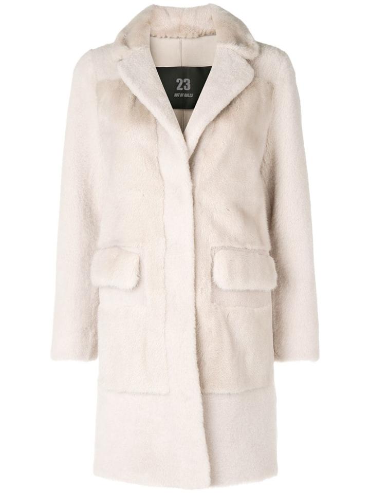 23 Out Of Rules Mesh Fur Coat - Neutrals