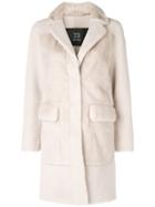 23 Out Of Rules Mesh Fur Coat - Neutrals