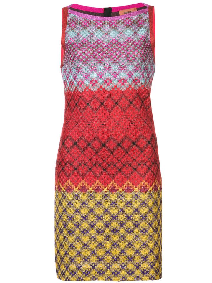 Missoni Colourblock Mini Shift Dress - Red