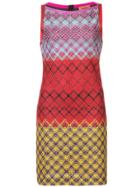 Missoni Colourblock Mini Shift Dress - Red