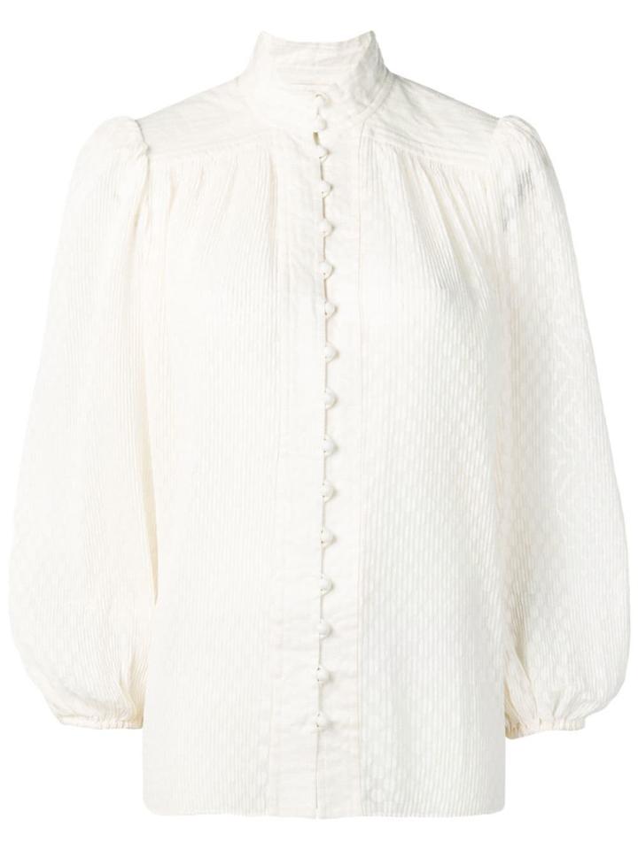 Zimmermann Plissé Blouse - Neutrals
