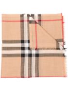 Burberry Check Pattern Scarf - Brown