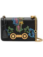 Versace Embellished Icon Shoulder Bag - Black