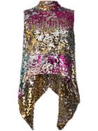 Halpern Sequinned Shirt - Metallic