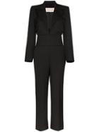 Alexandre Vauthier Tuxedo-inspired Plunge Jumpsuit - Black