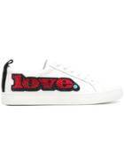 Marc Jacobs Empire Crystal-embellished Low-top Sneakers - White
