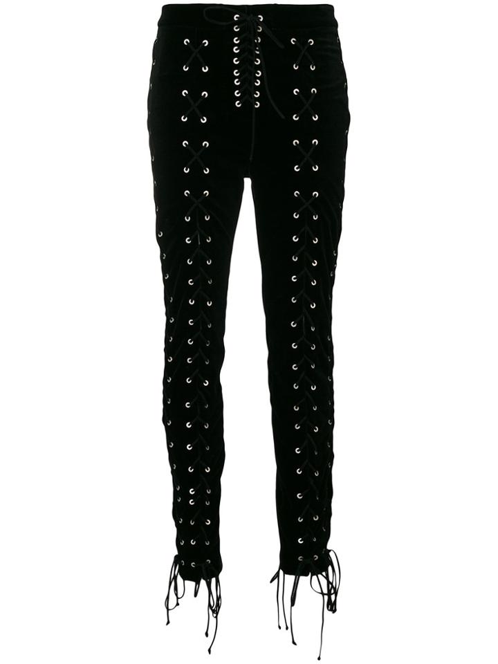 Unravel Project Lace Up Pants - Black
