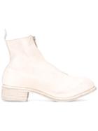 Guidi Front Zip Ankle Boots, Men's, Size: 40, White, Horse Leather/leather