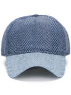 Rag & Bone Striped Bars Cap, Women's, Blue, Cotton