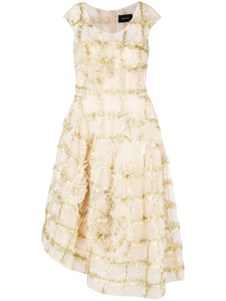Simone Rocha Asymmetric Tulle Dress - Nude & Neutrals