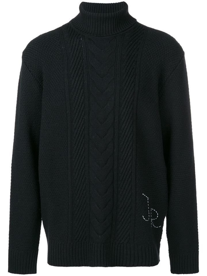 John Richmond Roll Neck Sweater - Black