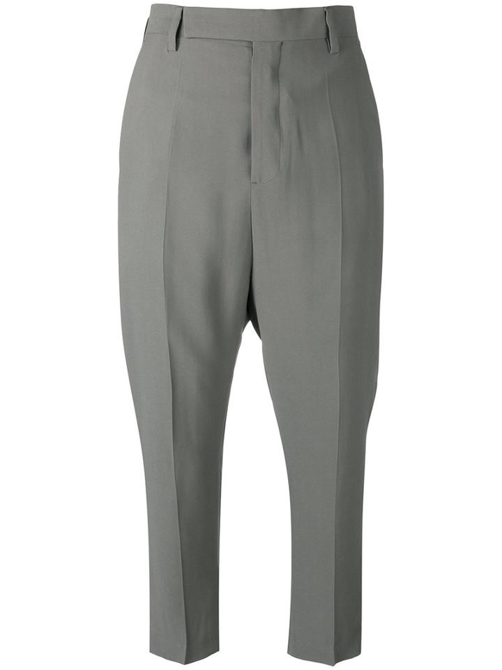Rick Owens Cropped Trousers, Women's, Size: 38, Grey, Viscose/acetate/cupro