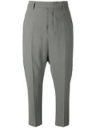 Rick Owens Cropped Trousers, Women's, Size: 38, Grey, Viscose/acetate/cupro