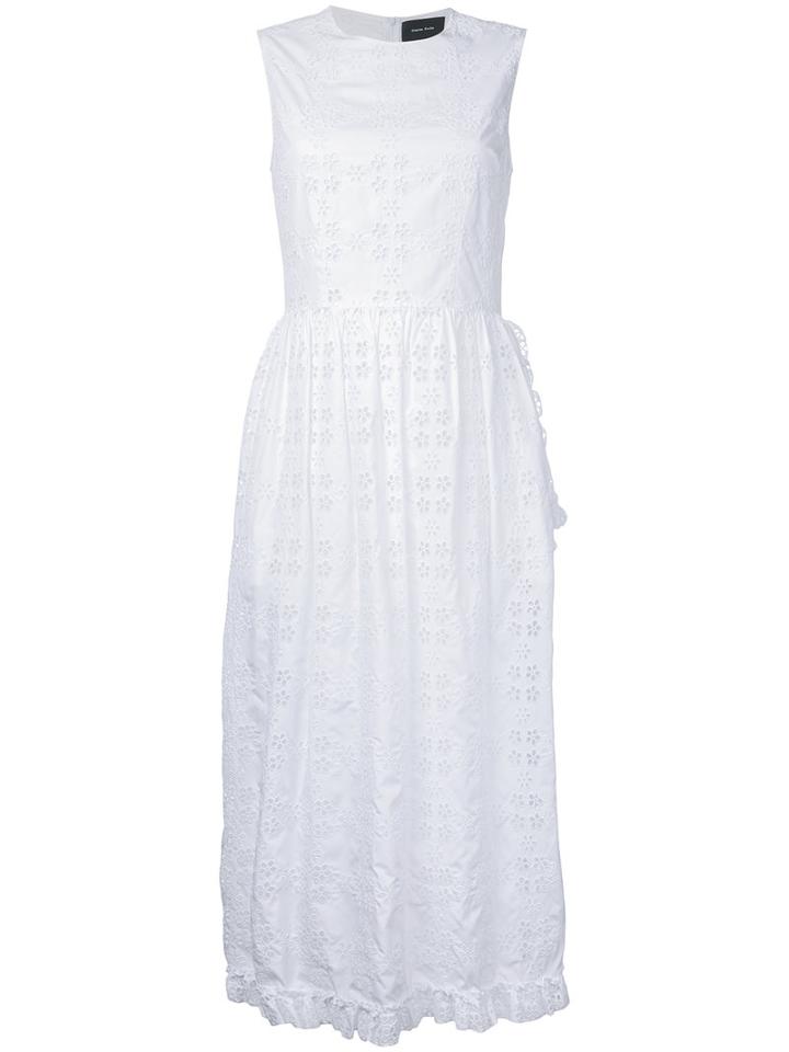 Simone Rocha - Broderie Anglaise Dress - Women - Cotton/polyester - 10, Women's, White, Cotton/polyester