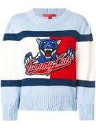 Hilfiger Collection Tommy Cats Cropped Sweater - Blue
