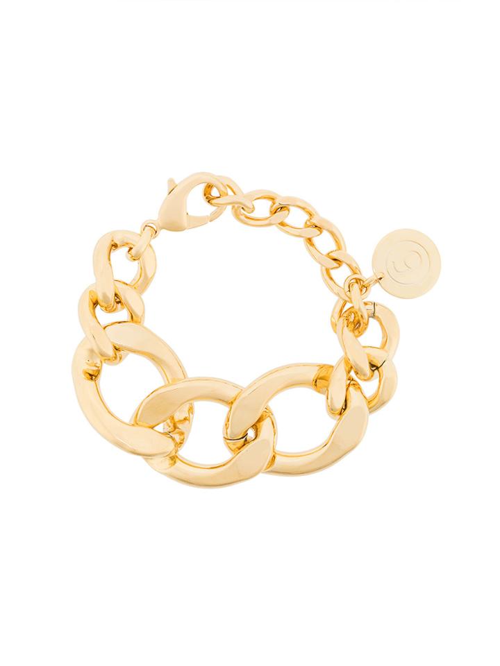 Mm6 Maison Margiela Oversized Cable Chain Bracelet - Metallic