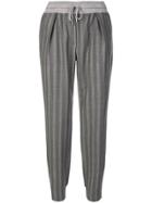 Lorena Antoniazzi Striped Casual Trousers - Grey