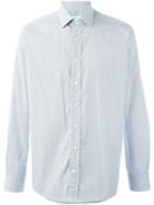 Etro Dotted Print Shirt, Men's, Size: 42, Blue, Cotton