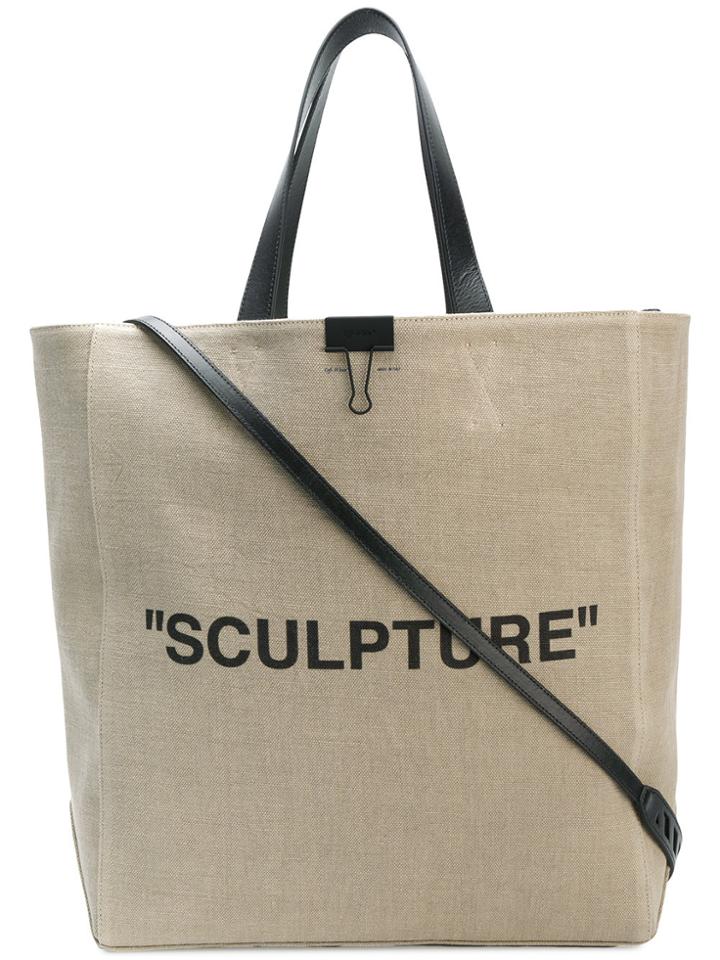 Off-white Sculpture Tote Bag - Nude & Neutrals