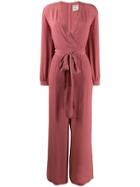 Semicouture Tied Waist Jumpsuit - Pink