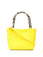 Edie Parker Embossed Croc Effect Tote - Yellow