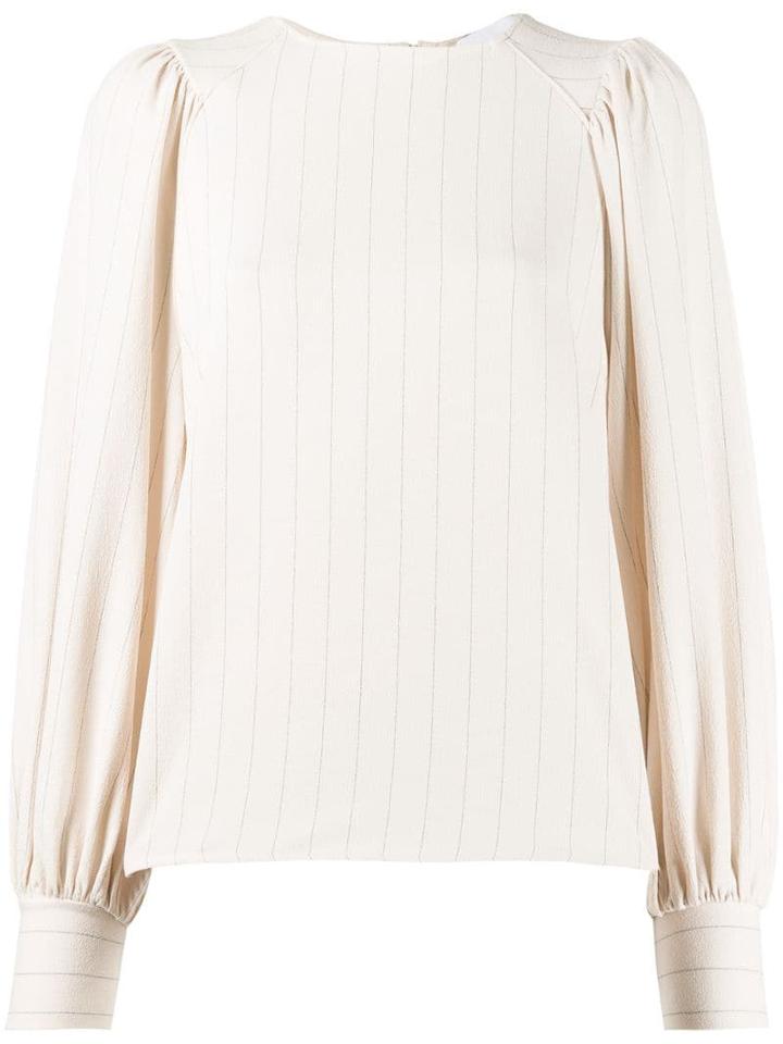 Ganni Pin Stripe Blouse - Neutrals