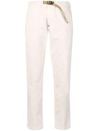 White Sand Buckled Cropped Trousers - Nude & Neutrals