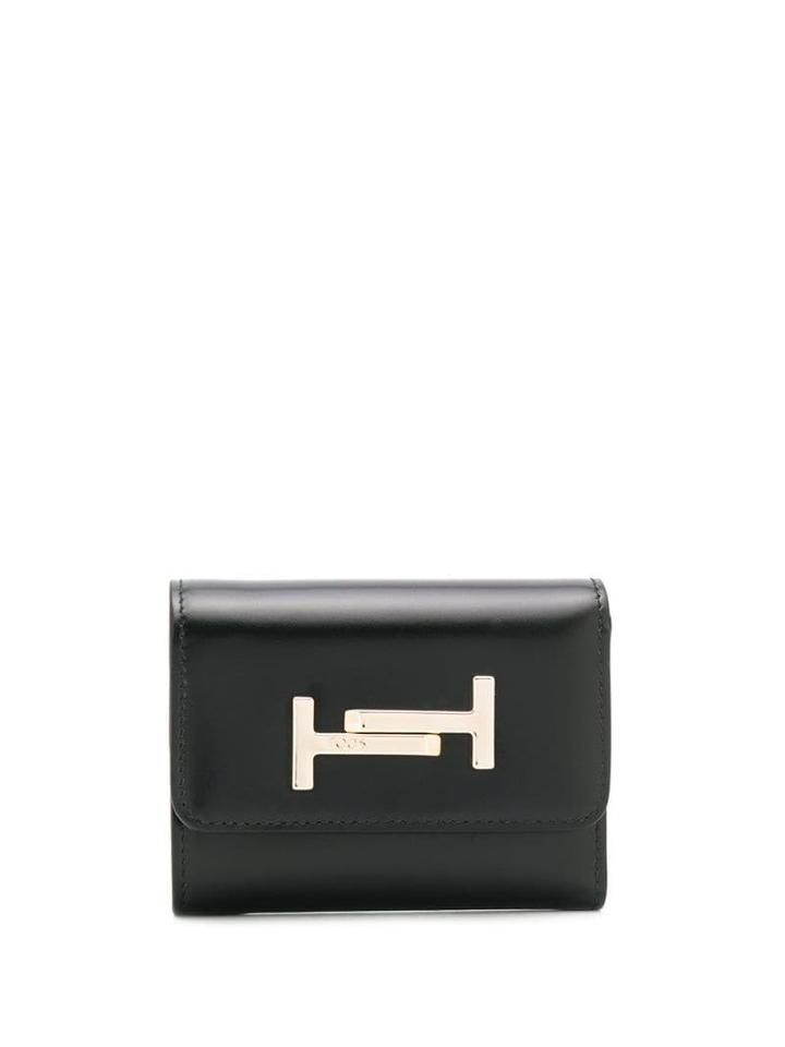 Tod's Double T Tri-fold Wallet - Black