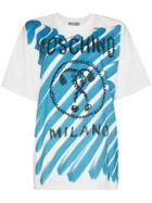 Moschino Scribble Logo Cotton T-shirt - White
