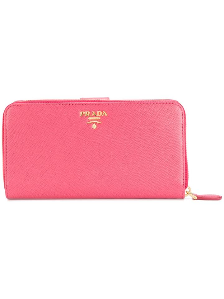 Prada Zip Around Wallet - Pink