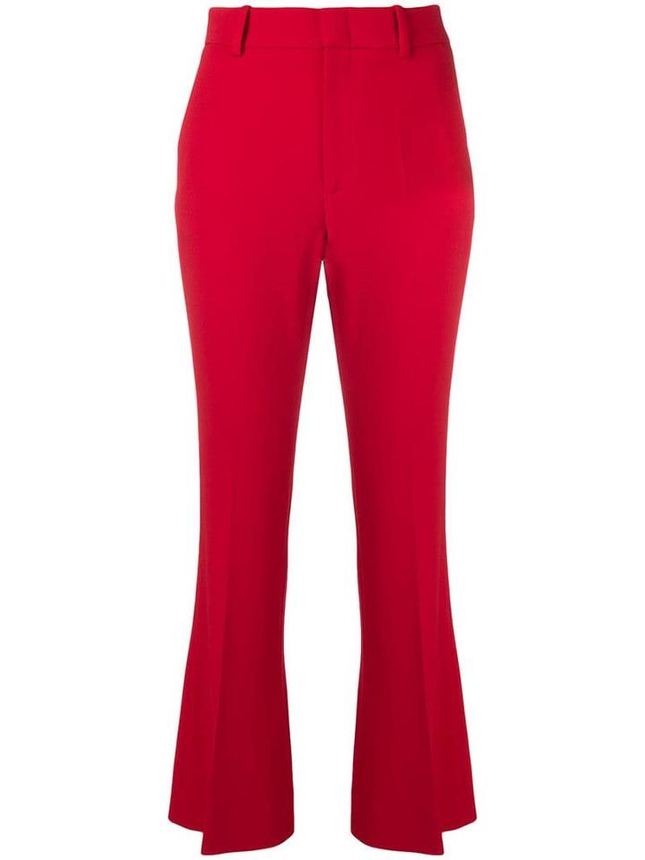 Gucci New Short Bootcut Trousers - Red