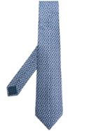 Lanvin Printed Tie - Blue