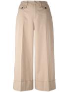 Nº21 Wide-legged Cropped Trousers - Neutrals