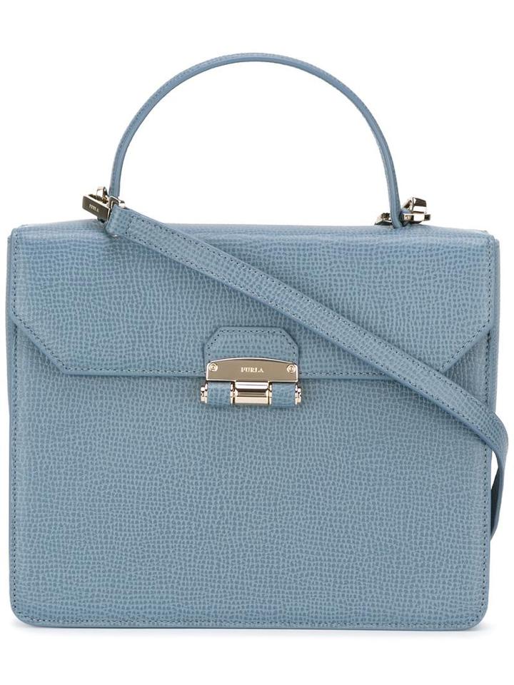 Furla Small Chiara Satchel, Women's, Blue, Leather
