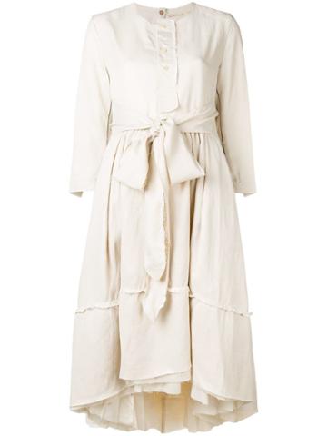 Aleksandr Manamïs Distressed Mid-length Dress - White