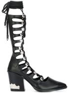 Toga Lace Up Boots - Black
