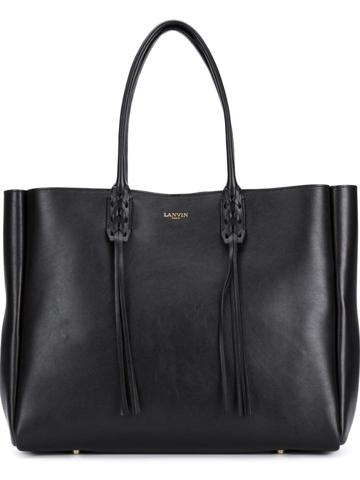 Lanvin Fringed Shopper Tote - Black