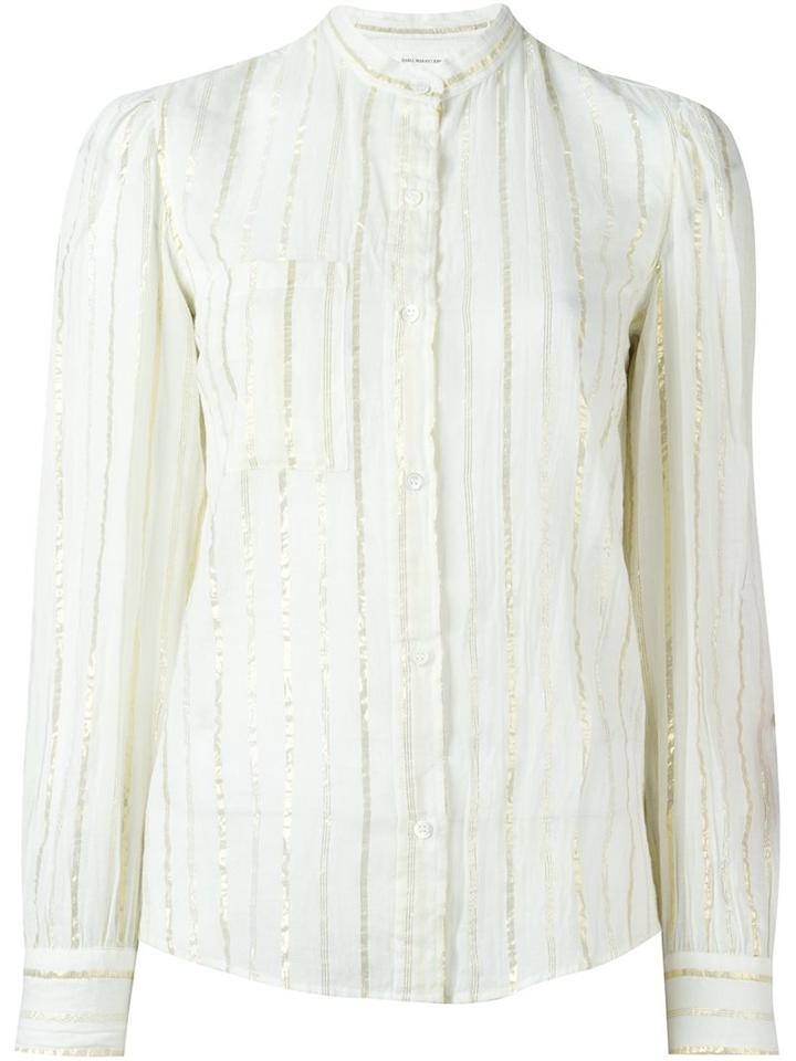Isabel Marant Étoile 'samson' Shirt, Women's, Size: 40, Nude/neutrals, Cotton/metallized Polyester