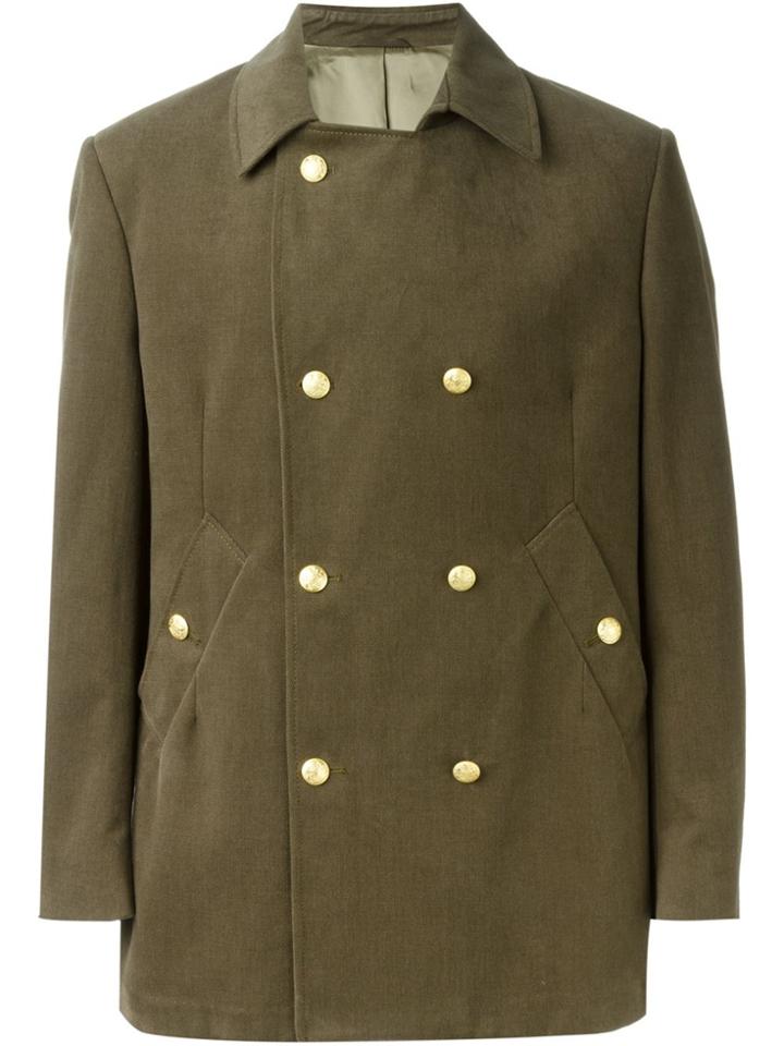 Fashion Clinic Timeless Double Breasted Coat - Green