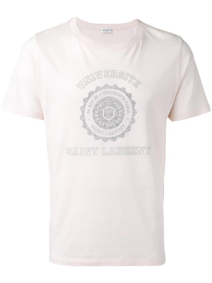 Saint Laurent Saint Laurent Université Print T-shirt - Pink & Purple
