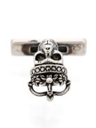 Alexander Mcqueen Queen And King Skull Cufflinks - Metallic