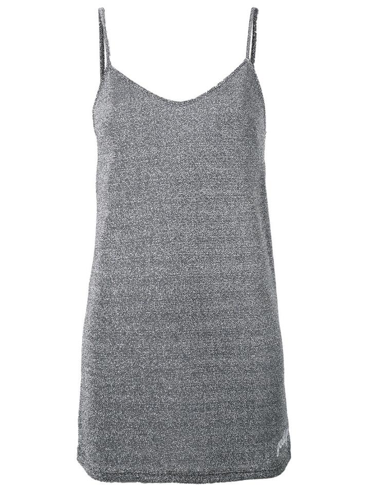 Gcds - Metallic (grey) Camisole - Women - Polyamide/polyester - M, Polyamide/polyester