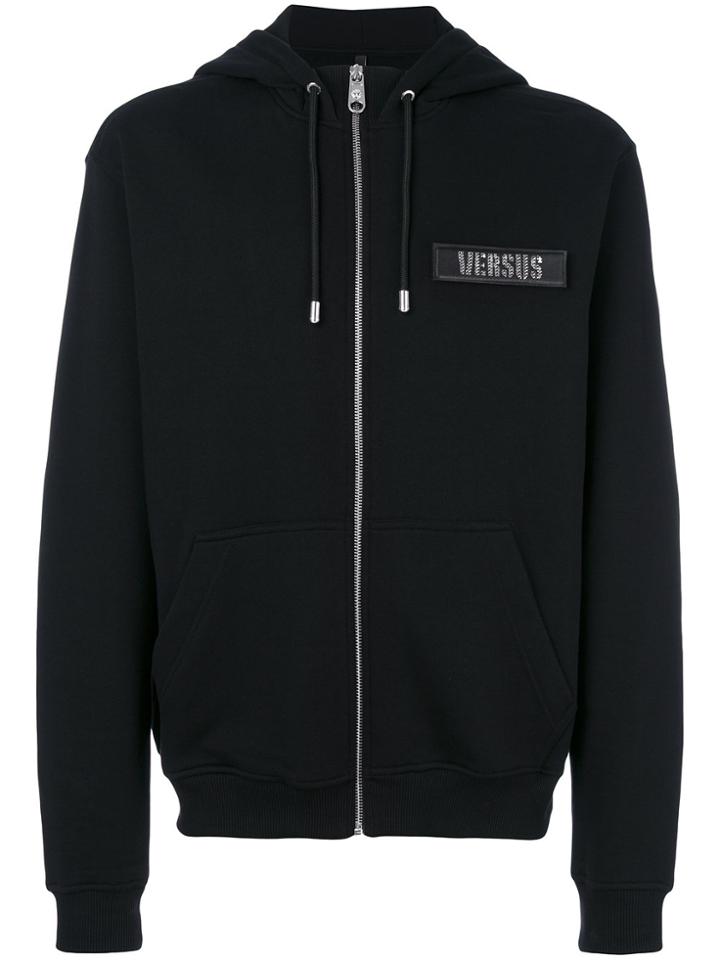 Versus Zipped Hoodie - Black
