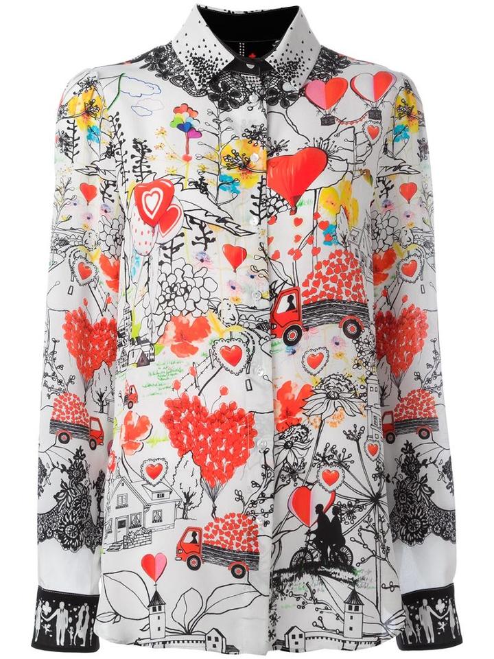 Piccione. Piccione Multiple Prints Shirt, Women's, Size: 40, Silk