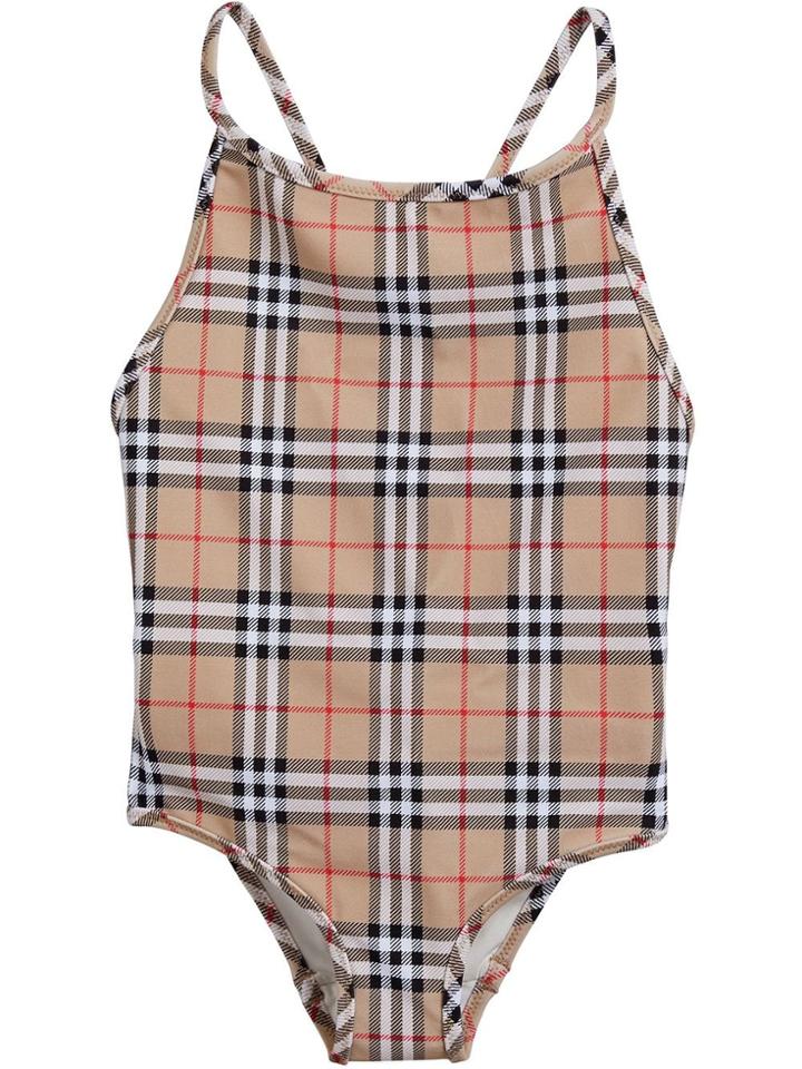 Burberry Kids Teen Vintage Check One-piece Swimsuit - Neutrals