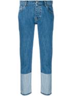 Andrea Ya'aqov Cropped Trim Detail Jeans - Blue