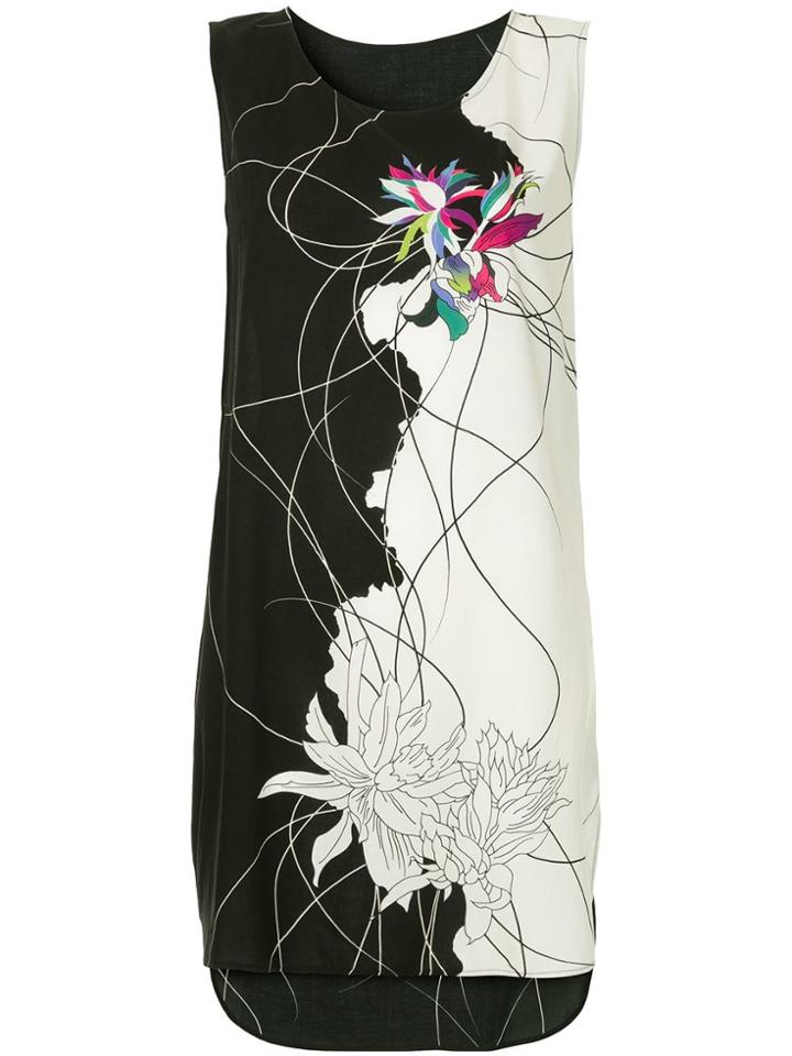 Y's Floral Print Top - White