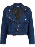 Amapô Cropped Denim Jacket - Blue