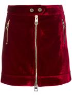 Hilfiger Collection Bonded Biker Mini Skirt - Red
